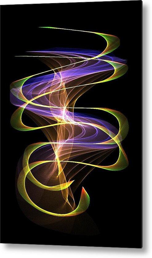  Metal Print featuring the digital art Spiral of Light by SarahJo Hawes