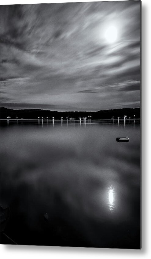 Spofford Lake New Hampshire Metal Print featuring the photograph Spofford Lake Moon by Tom Singleton