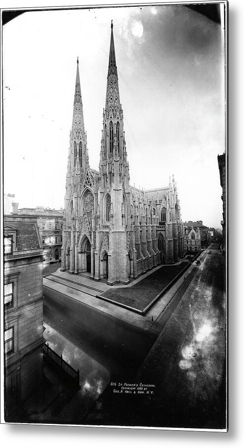 Photograph Metal Print featuring the photograph St Patricks Cathedral by The New York Historical Society