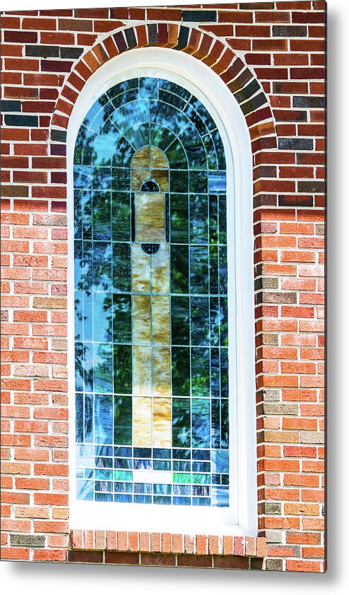 Stained Glass Window Metal Print featuring the photograph Stained Glass Window by Mary Ann Artz