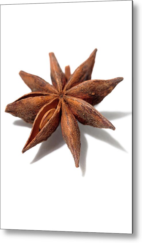 Shadow Metal Print featuring the photograph Star Anise Spice by David Freund