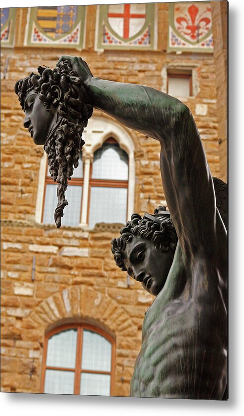 Arch Metal Print featuring the photograph Statue Of Perseus Holding The Head Of by Trish Punch / Design Pics