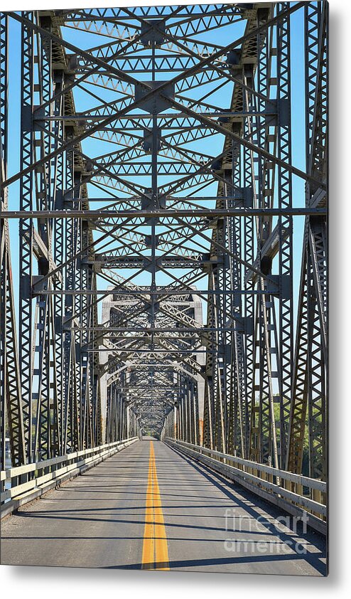 Steel Metal Print featuring the photograph Steel structure by Steven Liveoak