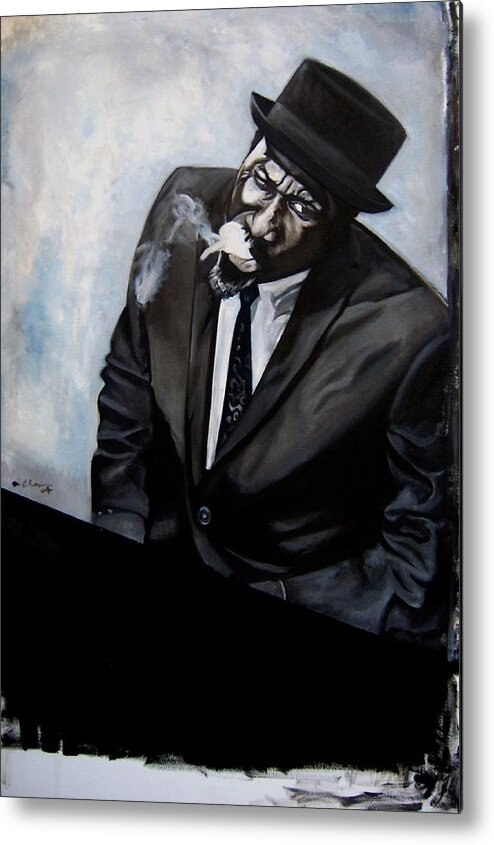 Thelonious Monk Metal Print featuring the painting Study - Monk by Martel Chapman
