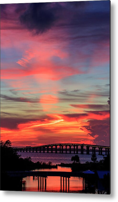 Sunset Metal Print featuring the photograph Sunset Over the Bayou by JASawyer Imaging