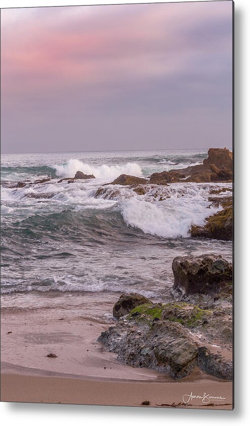 Ocean Metal Print featuring the photograph Sunset Swells by Aaron Burrows