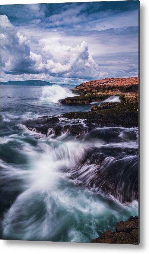 Winter Metal Print featuring the photograph Surf At Winter Harbor by Owen Weber