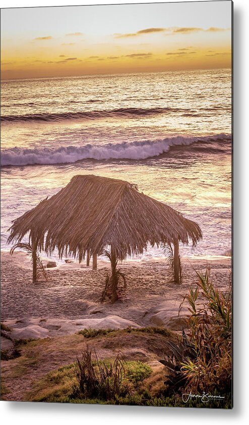 Beach Metal Print featuring the photograph Surfer Shack by Aaron Burrows