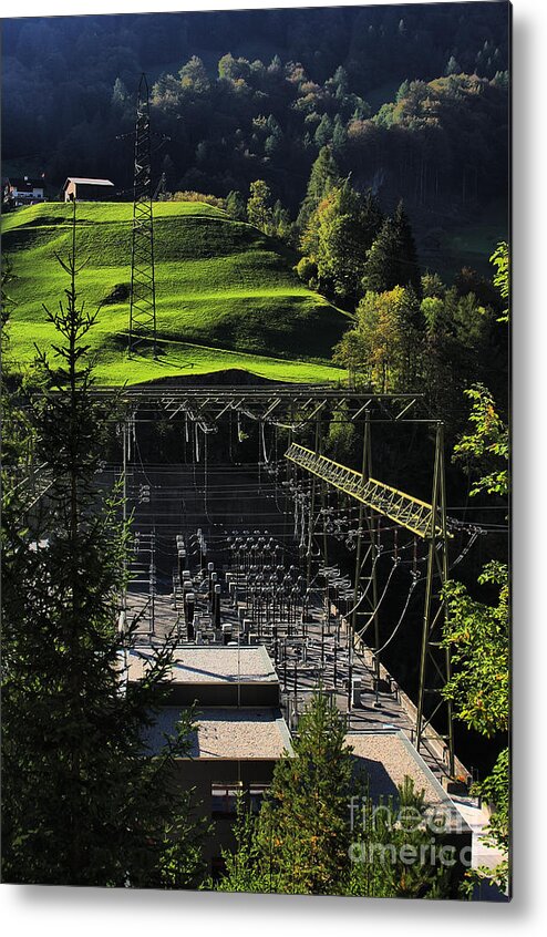 Power Station Metal Print featuring the photograph Swiss Power - Swiss Pastoral by Steve Ember
