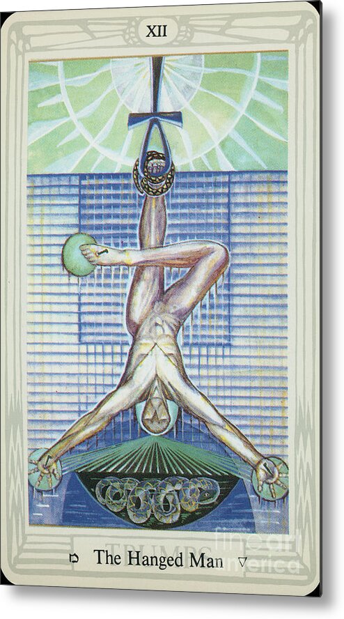 Hanging Metal Print featuring the photograph Tarot Card - The Hanged Man by Theasis