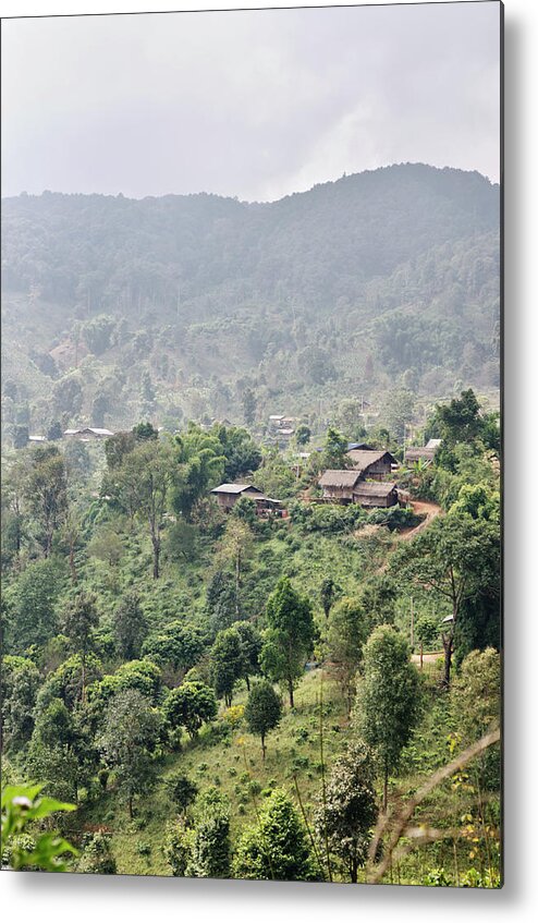 Hill Tribes Metal Print featuring the photograph Thai Hill Tribe Village by Oneclearvision
