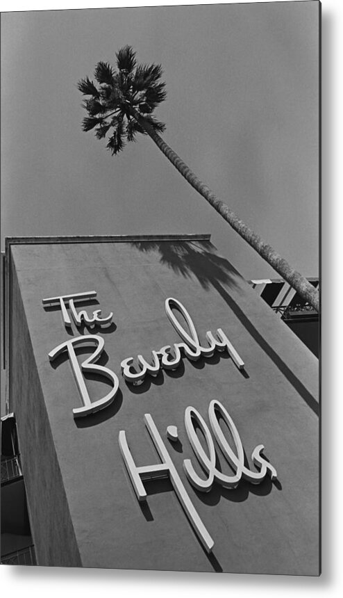 1980-1989 Metal Print featuring the photograph The Beverly Hills Hotel by George Rose