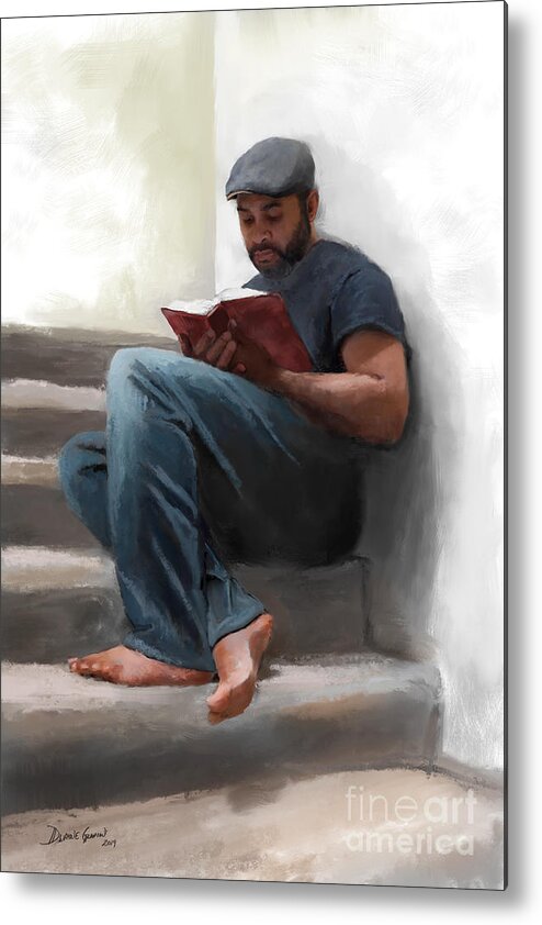 Reading Metal Print featuring the digital art The Good Book by Dwayne Glapion