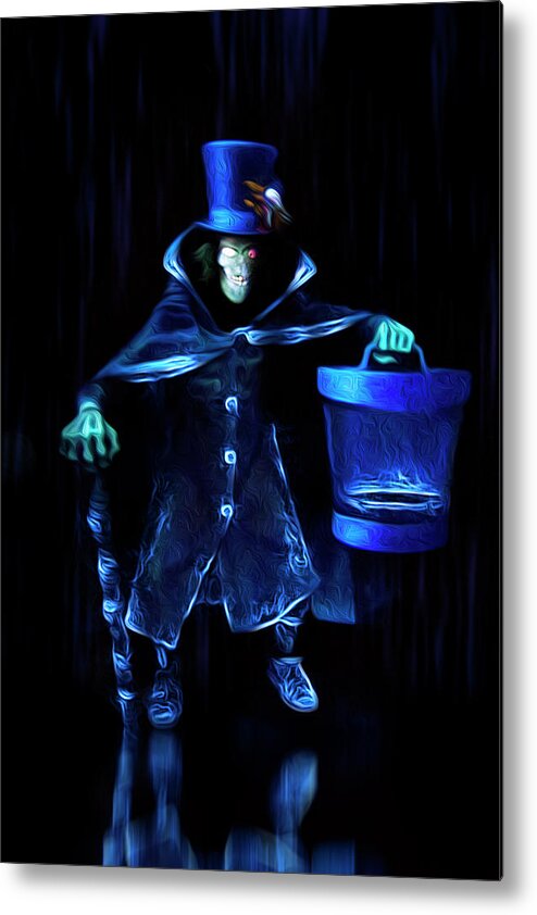 Magic Kingdom Metal Print featuring the photograph The Hatbox Ghost by Mark Andrew Thomas