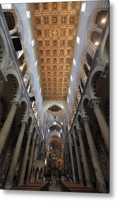 Arch Metal Print featuring the photograph The Nave Of Pisa Cathedral by Bruce Yuanyue Bi