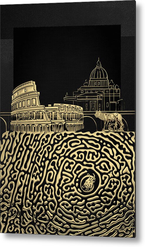 'the Underworlds' Collection By Serge Averbukh Metal Print featuring the digital art The Underworlds - Underground Rome by Serge Averbukh