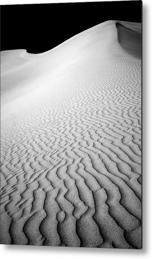 Sand Dune Metal Print featuring the photograph Usa, California, Dumont Dunes, Bw by Per Breiehagen