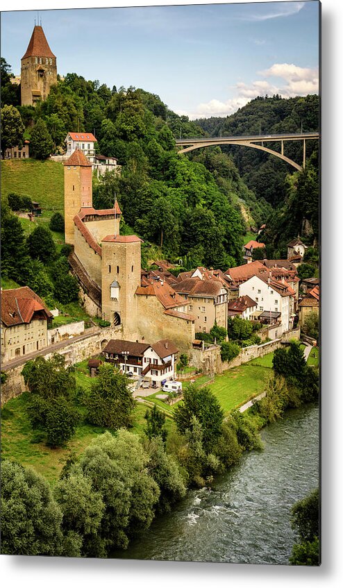Fribourg Metal Print featuring the photograph Valley of the Sarine, Switzerland. by Pablo Lopez