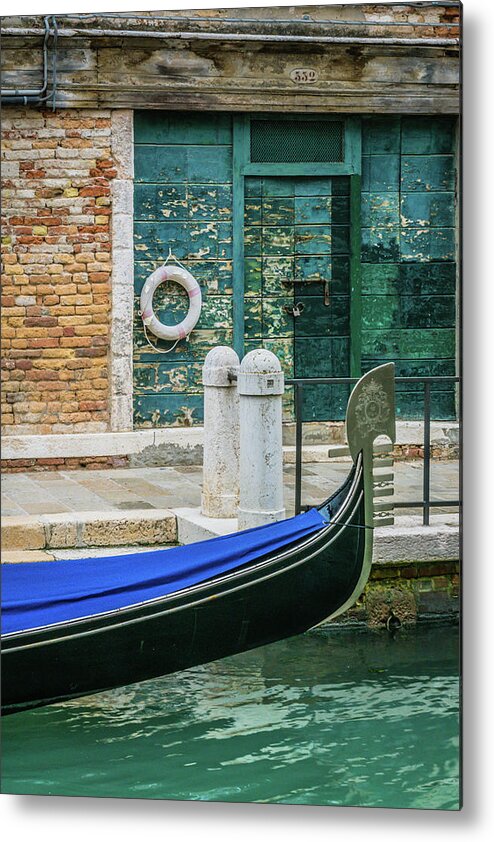 Venice Metal Print featuring the photograph Venetian Gondola by Rebekah Zivicki