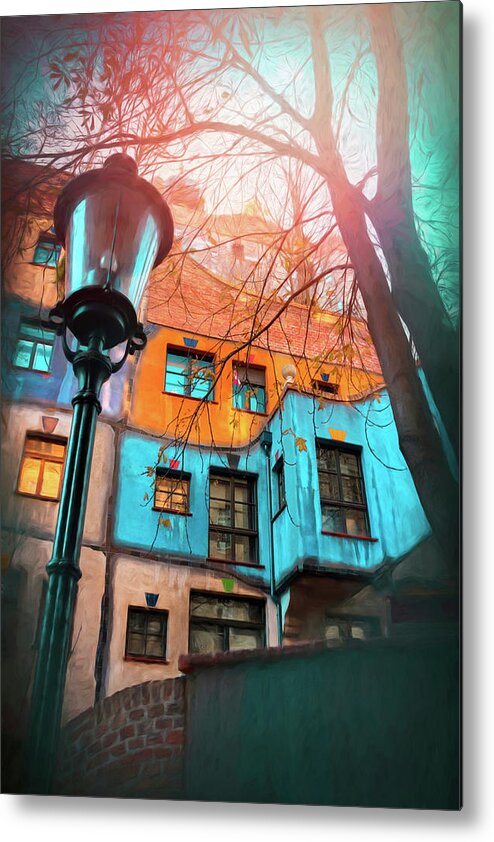 Vienna Metal Print featuring the photograph Vienna Austria Hundertwasser House by Carol Japp