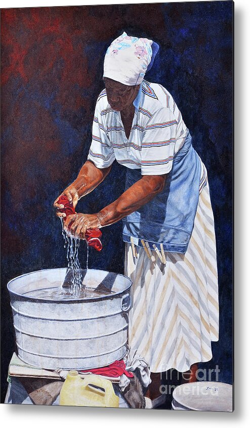  Metal Print featuring the painting Wash Day by Nicole Minnis