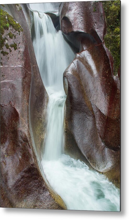 Waterfall Metal Print featuring the photograph Waterfall Sculpture by Joan Septembre