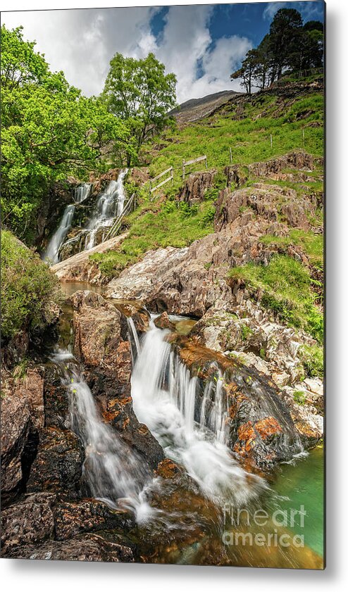 Watkin Path Metal Print featuring the photograph Watkin Path Waterfall Wales by Adrian Evans