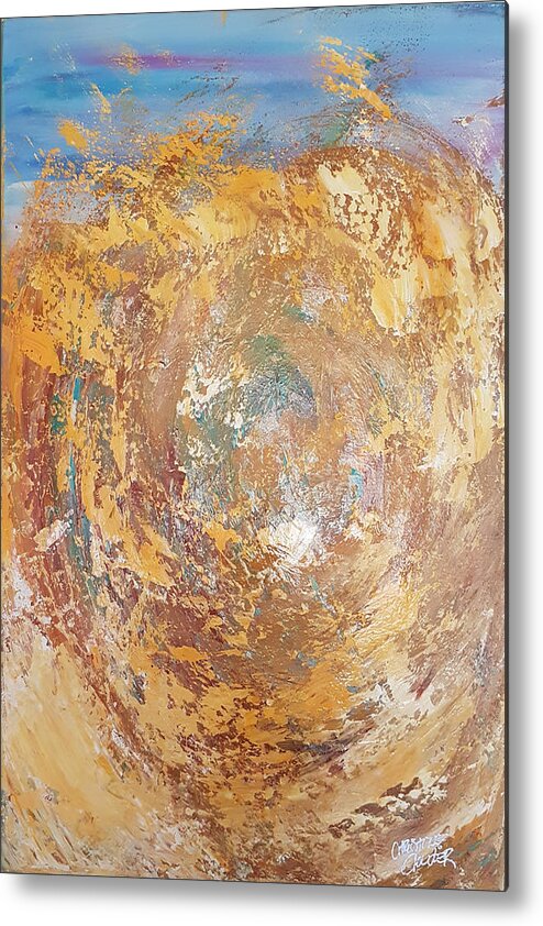  Metal Print featuring the painting Wave of faith by Christine Cloutier