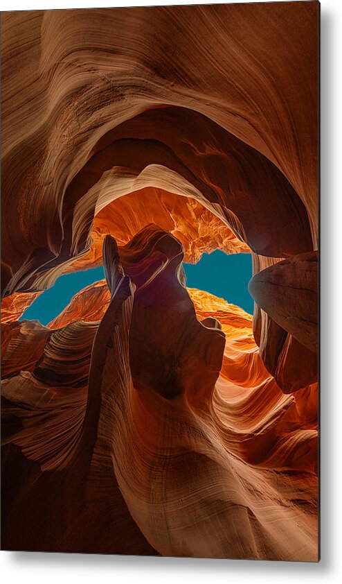 Antelope Canyon Metal Print featuring the photograph Windows by Chuanxu Ren