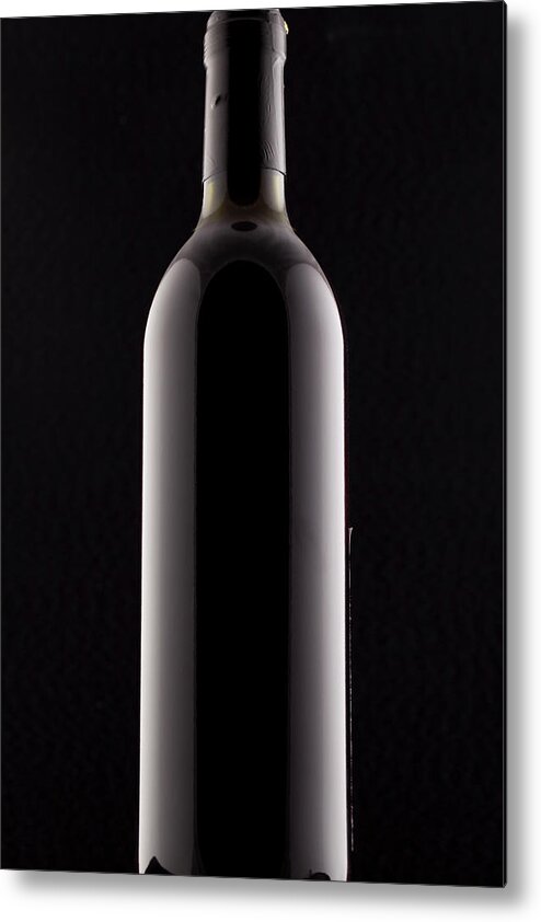 Alcohol Metal Print featuring the photograph Wine Bottle by 1001slide