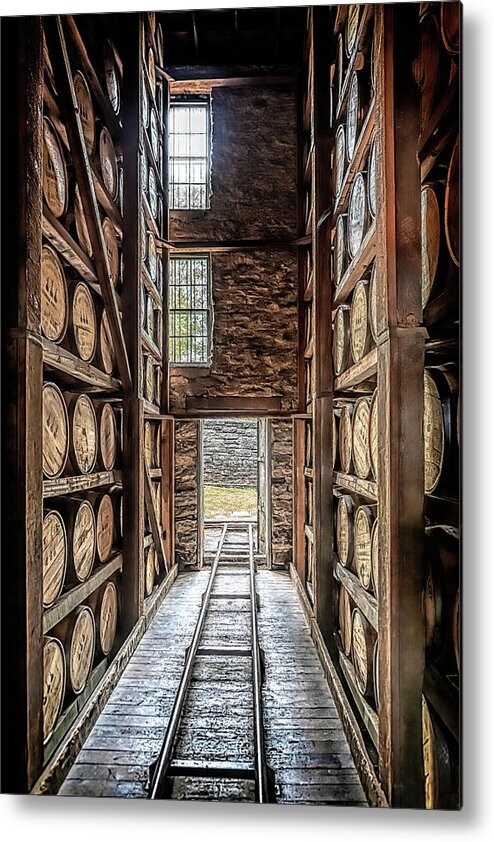 Woodford Reserve Metal Print featuring the photograph Woodford Reserve Rickhouse by Susan Rissi Tregoning