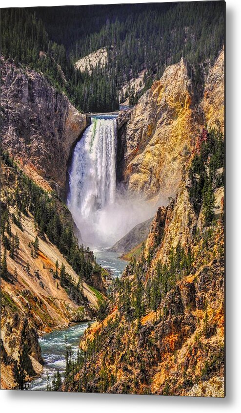 Yellowstone Metal Print featuring the photograph Yellowstone Lower Falls by Chance Kafka