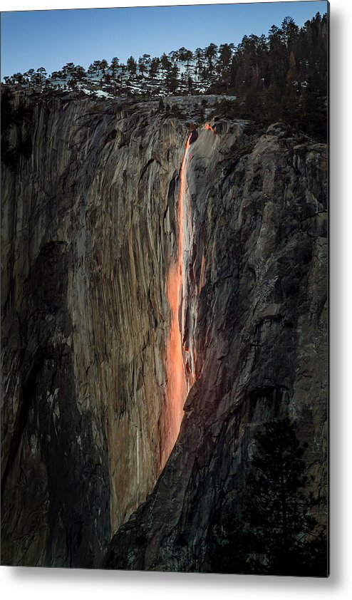 Fire Falls Metal Print featuring the photograph Yosemite Fire Falls by Gary Geddes