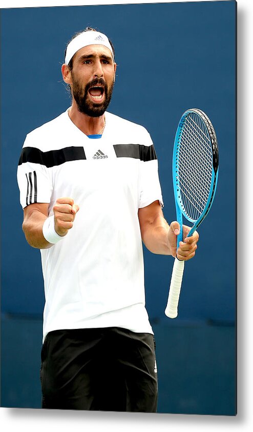 Marcos Baghdatis Metal Print featuring the photograph 2013 US Open - Day 3 #1 by Matthew Stockman