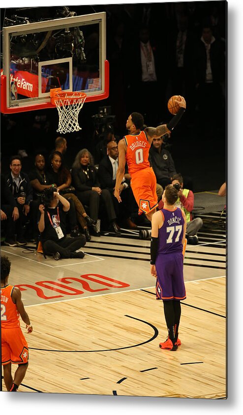 Miles Bridges Metal Print featuring the photograph 2020 NBA All-Star - Rising Stars Game #1 by David Sherman