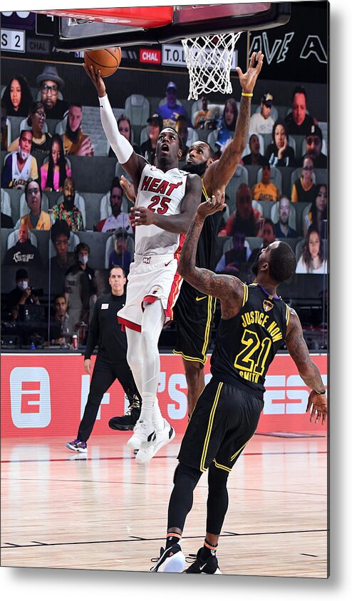 Kendrick Nunn Metal Print featuring the photograph 2020 NBA Finals - Miami Heat v Los Angeles Lakers #1 by Andrew D. Bernstein