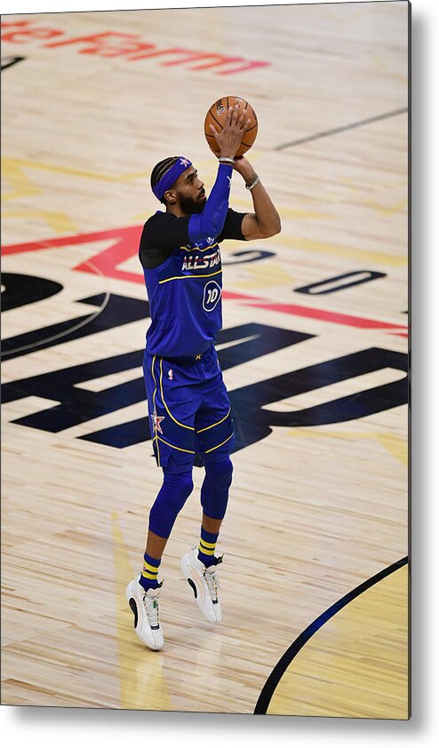 Mike Conley Metal Print featuring the photograph 2021 70th NBA All-Star Game #1 by Adam Hagy