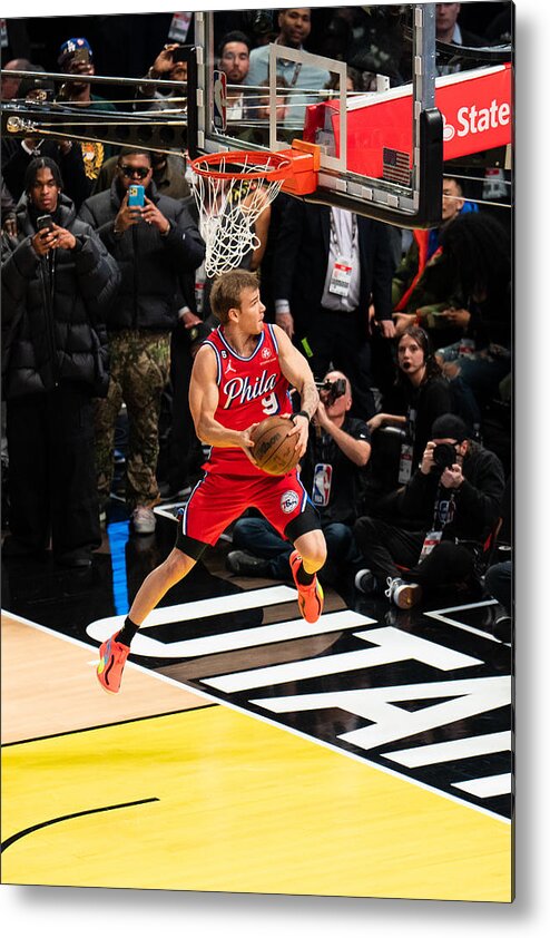 Mac Mcclung Metal Print featuring the photograph 2023 NBA All Star - AT&T Slam Dunk Contest by Evan Yu