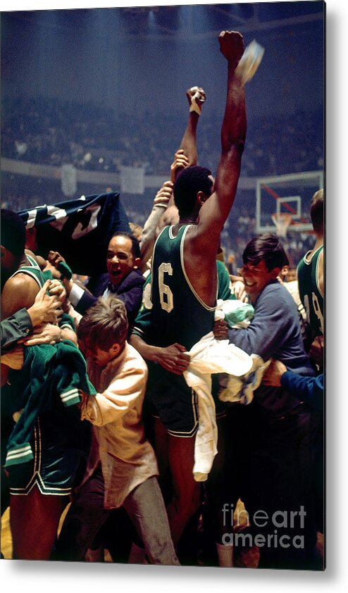 Playoffs Metal Print featuring the photograph Bill Russell #1 by Walter Iooss Jr.