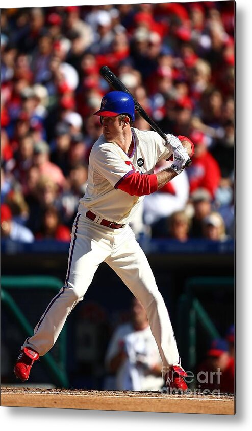 Playoffs Metal Print featuring the photograph Chase Utley by Chris Mcgrath