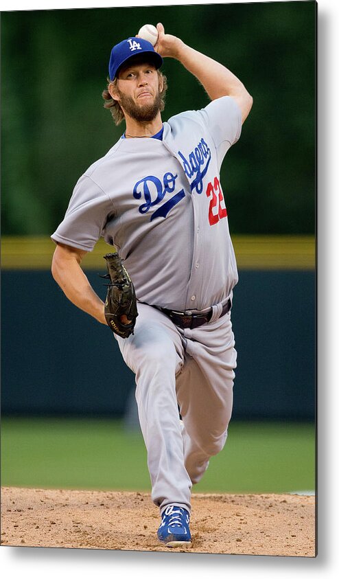 People Metal Print featuring the photograph Clayton Kershaw by Justin Edmonds