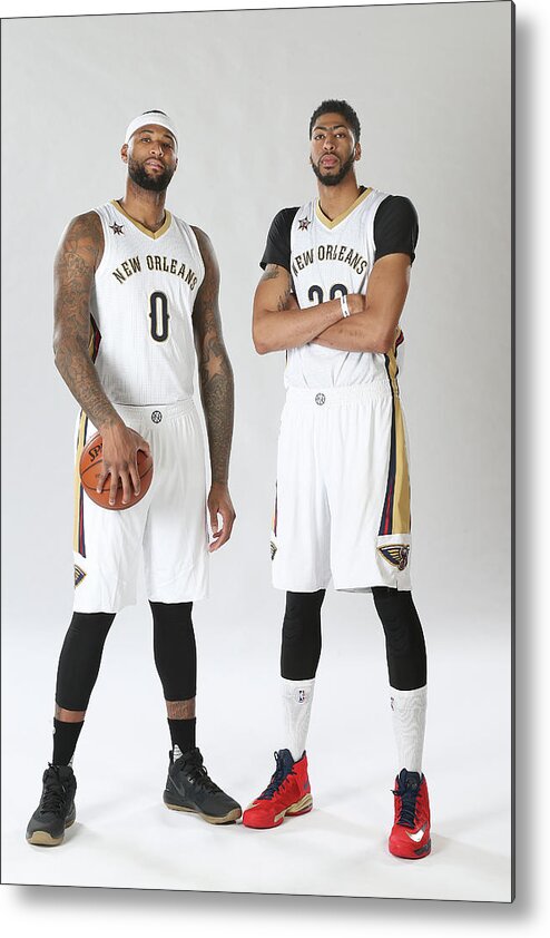 Nba Pro Basketball Metal Print featuring the photograph Demarcus Cousins and Anthony Davis by Layne Murdoch