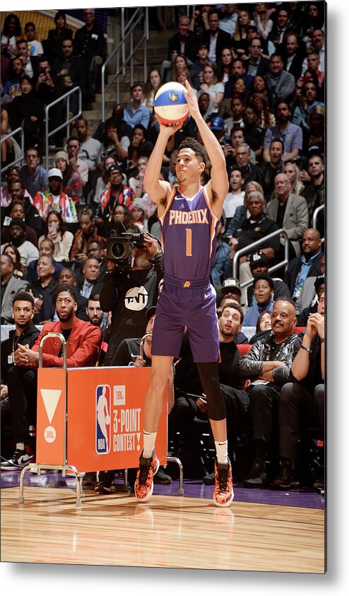Devin Booker Metal Print featuring the photograph Devin Booker by Andrew D. Bernstein