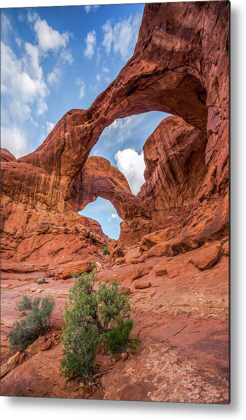 Landscape Metal Print featuring the photograph Double Arch #1 by Davorin Mance