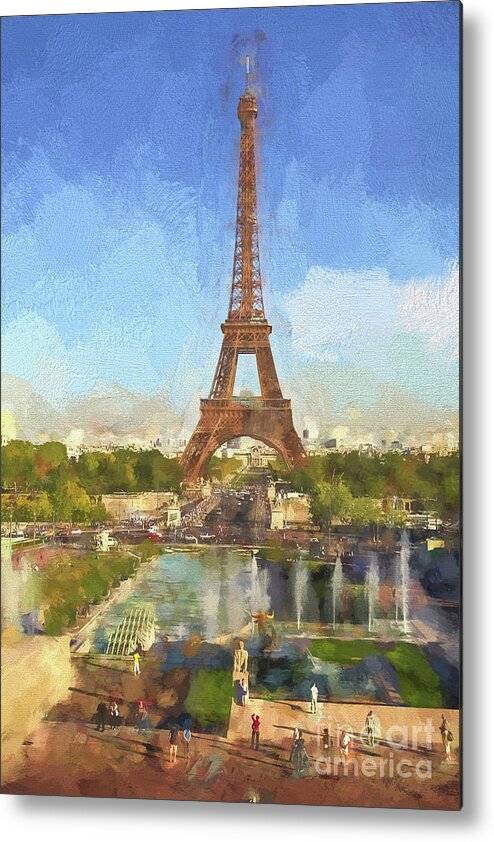World Metal Print featuring the photograph Eiffel tower in Paris by Patricia Hofmeester