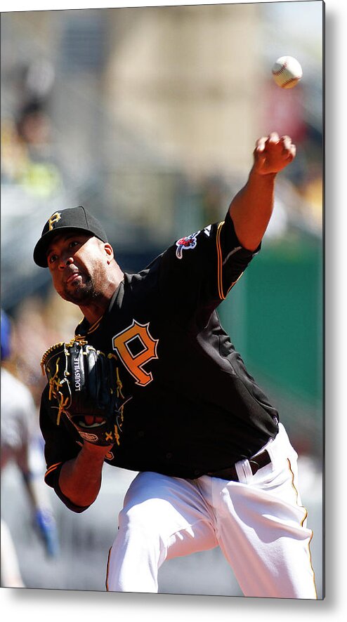Professional Sport Metal Print featuring the photograph Francisco Liriano #1 by Justin K. Aller