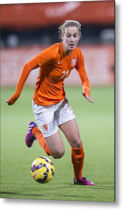 Vivianne Miedema Metal Print featuring the photograph Friendly match - Women Netherlands v women Thailand #1 by VI-Images