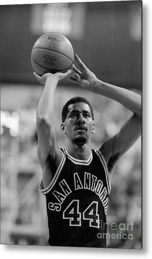 1980-1989 Metal Print featuring the photograph George Gervin #1 by Dick Raphael