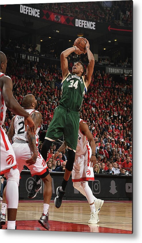 Playoffs Metal Print featuring the photograph Giannis Antetokounmpo by Ron Turenne