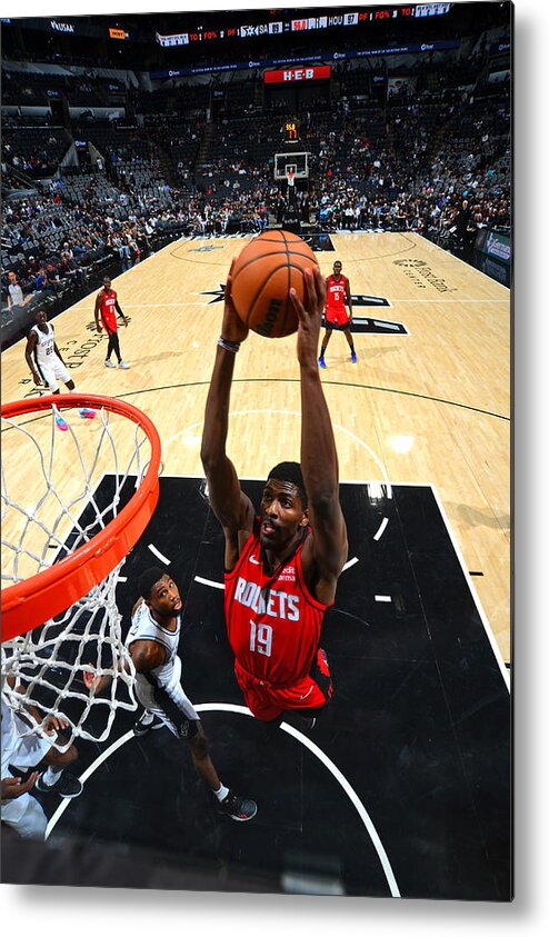 Nba Pro Basketball Metal Print featuring the photograph Houston Rockets v San Antonio Spurs #1 by Michael Gonzales